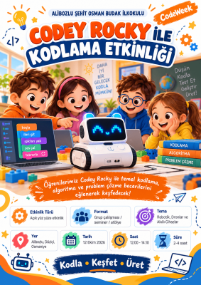 Alibozlu Şehit Osman Budak İlkokulu'nda Codey Rocky ile Kodluyorum